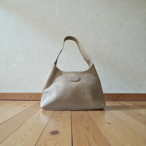 M.I.L.A Suede "Celina" Shoulder Bag Light Gray Minimalist Brand New W/Tag - Picture 2 of 11